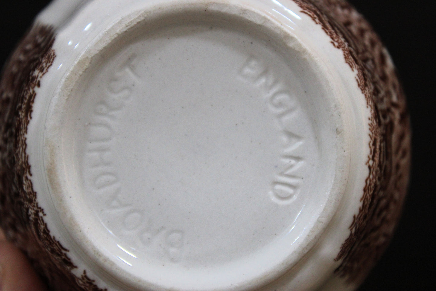 Vintage Broadhurst Swan Inn Brown Transferware Ironstone Bowls - Set of 4