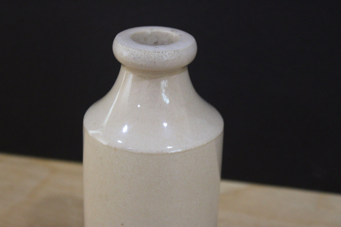Large Antique English Plain Stoneware Utility Bottle