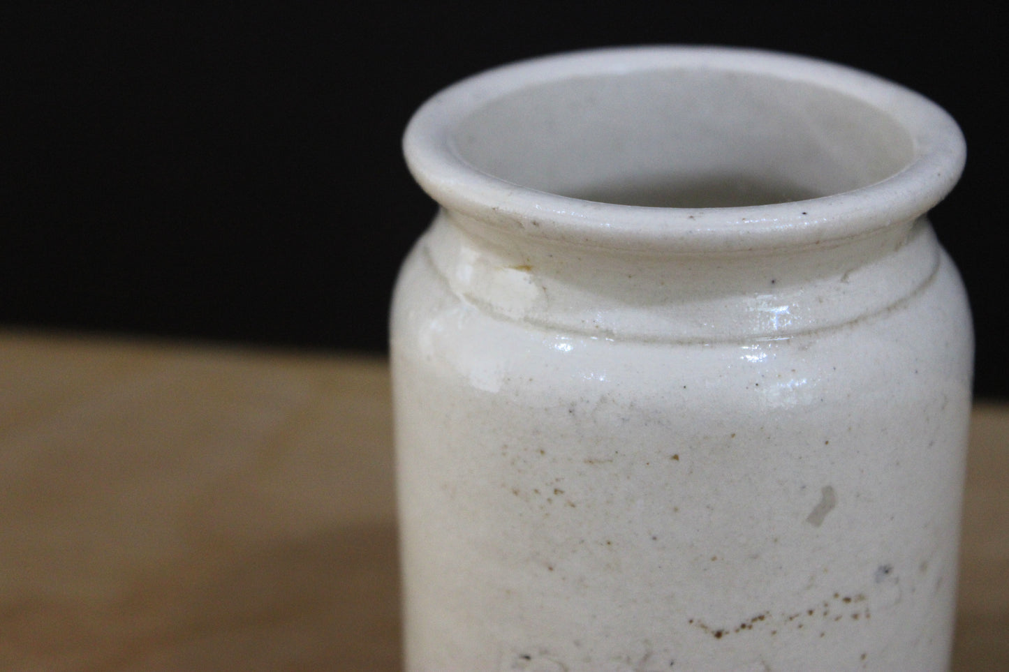Antique English Stoneware Preserve Jar