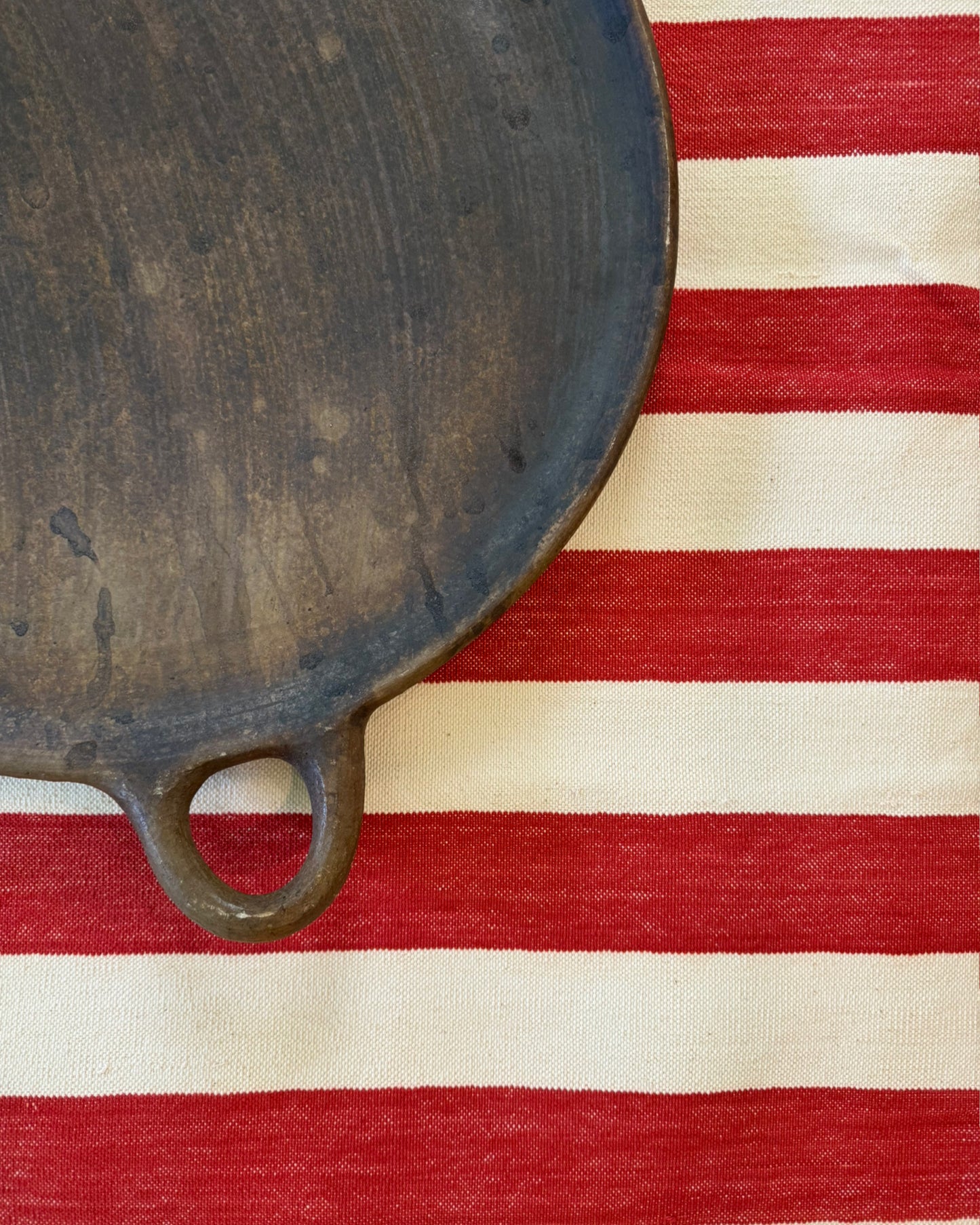 Red and White Stripe Dhurrie