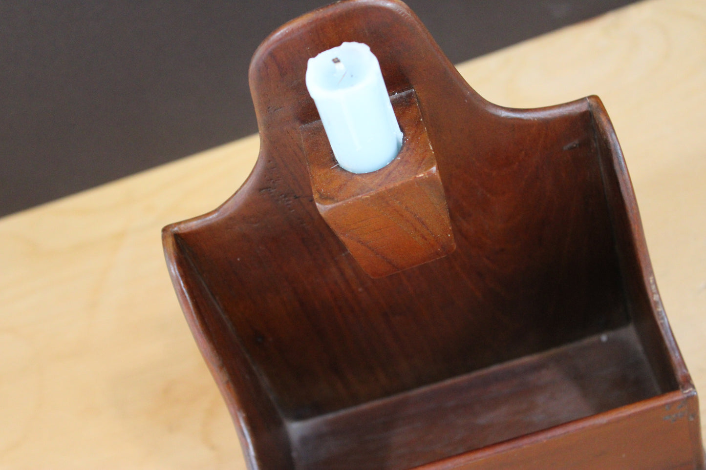 Rare 18th C. English Hanging Candle Box, C. 1770-1800