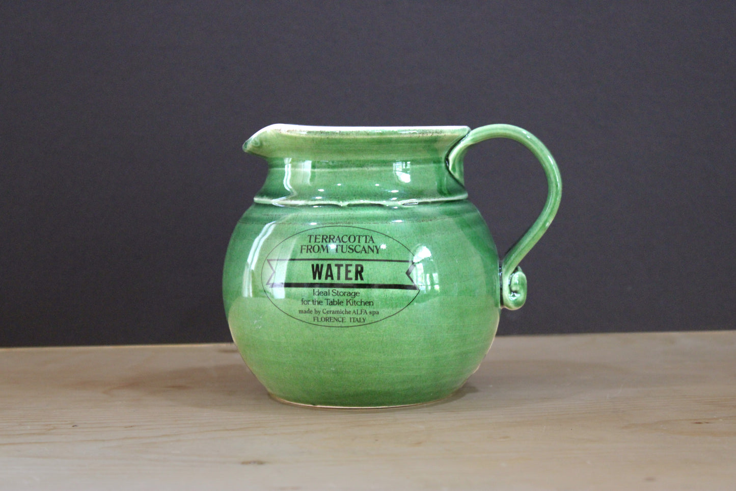 Tuscan Green Water Pitcher