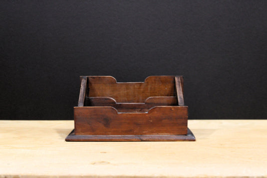1930s English Oak Desk Tidy / Letter Rack