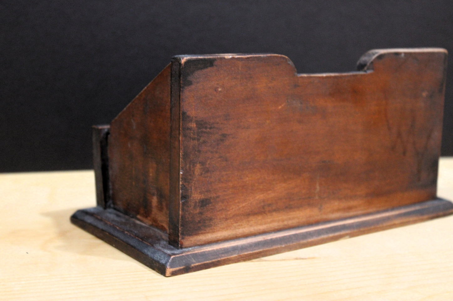 1930s English Oak Desk Tidy / Letter Rack