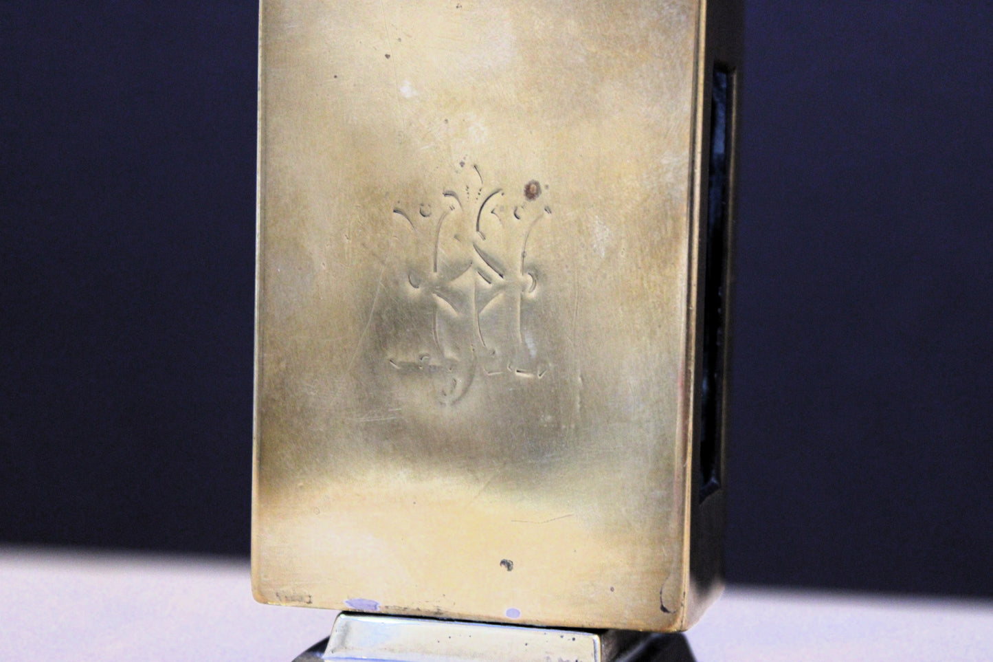 Victorian Brass Match Striker Holder