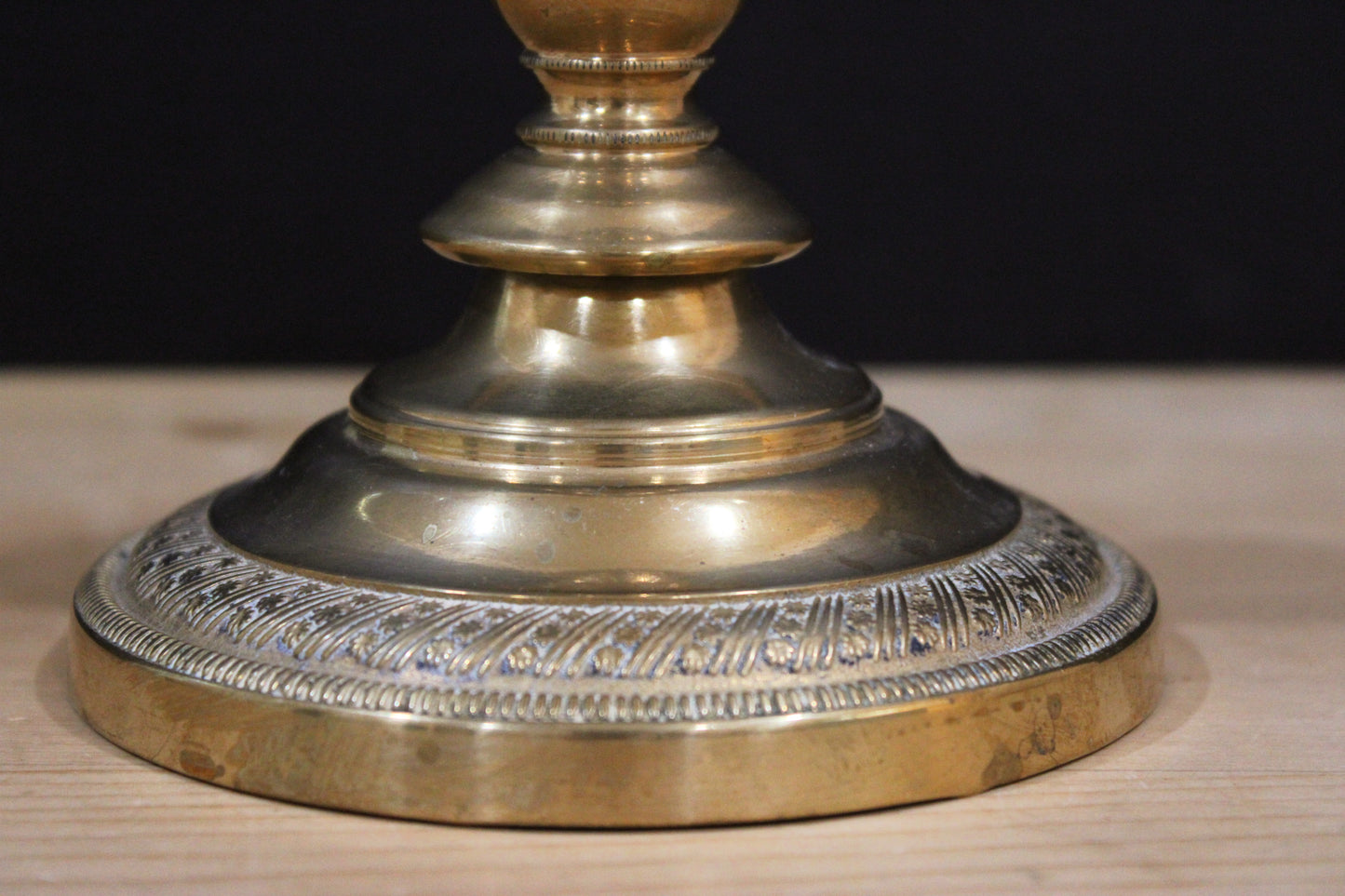 Vintage Brass Candlestick Holder - Ornate Spun Brass Taper Candle Stick