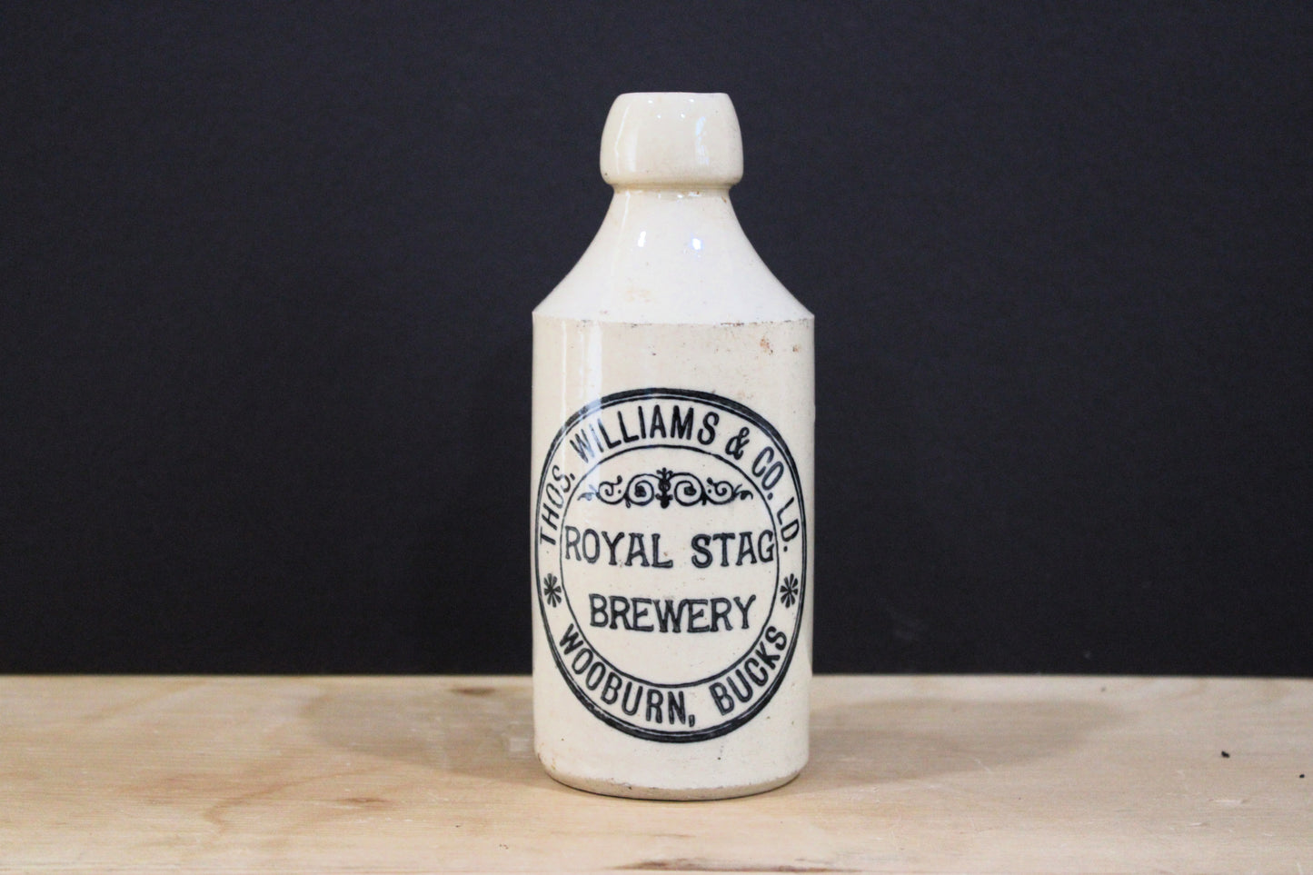 Antique Thos. Williams & Co. Royal Stag Brewery Ginger Beer Bottle - Wooburn, Bucks England