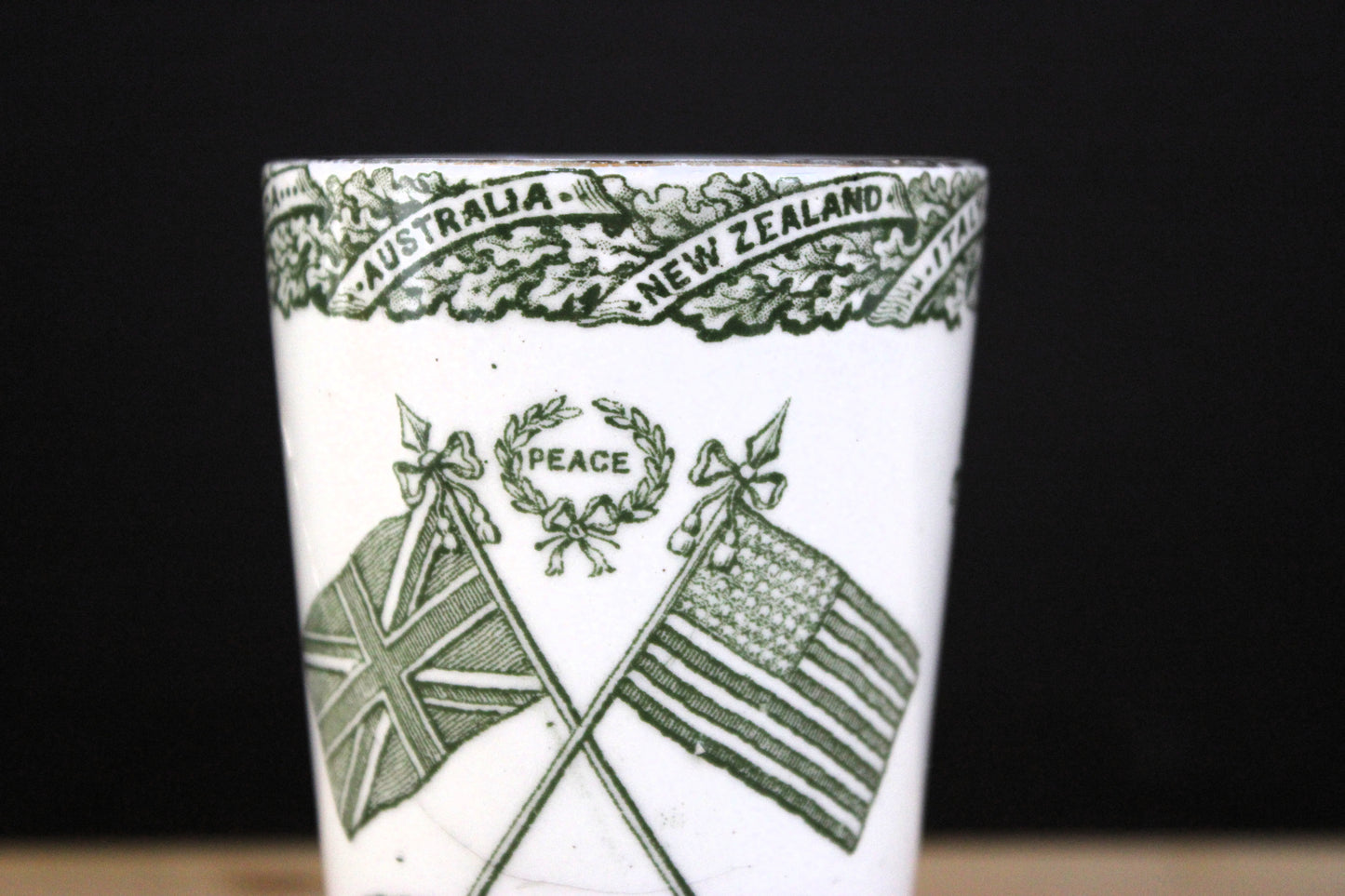 Antique T.G. Green WWI Peace Commemorative Beaker 1919 - Great European War Tumbler Cup