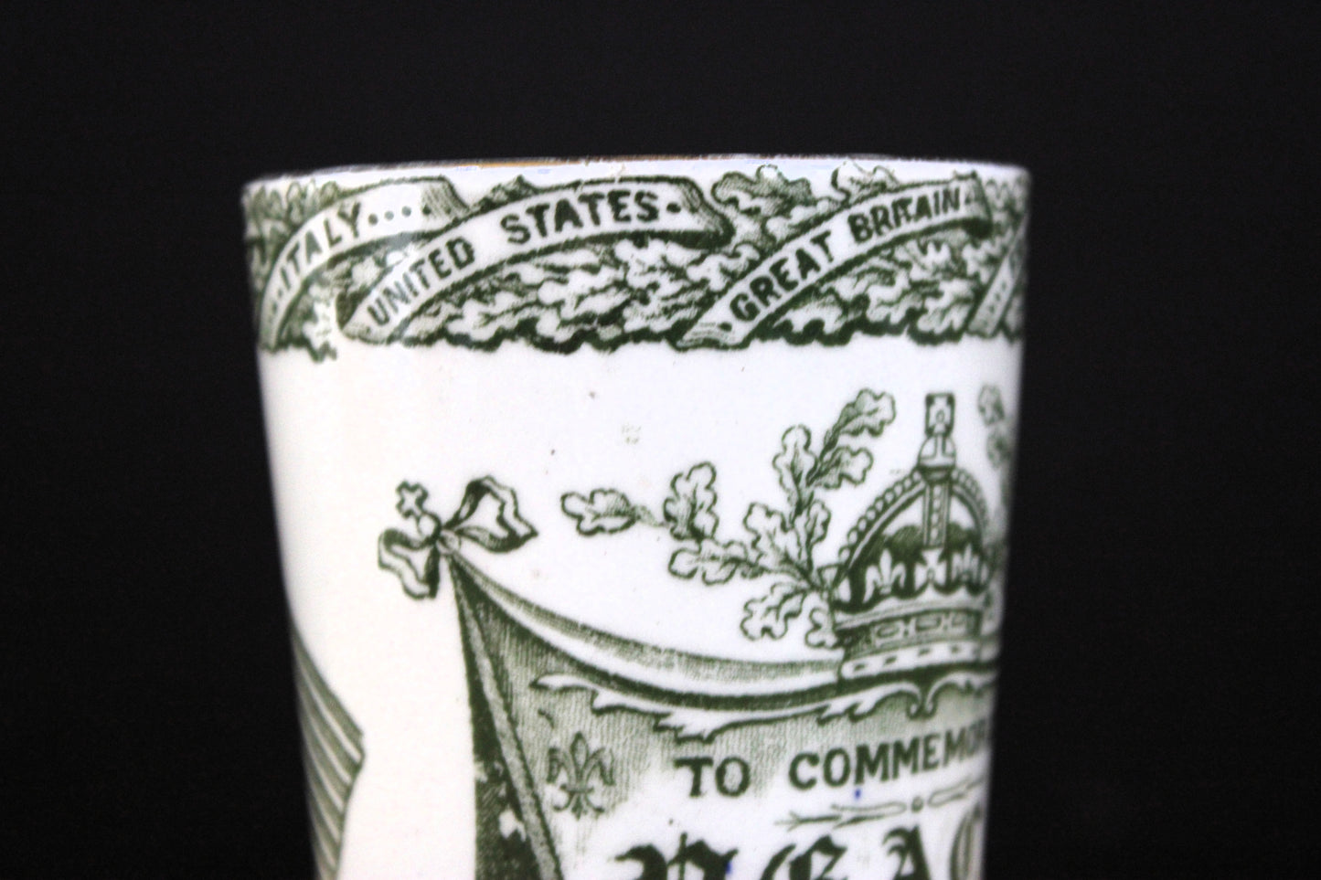 Antique T.G. Green WWI Peace Commemorative Beaker 1919 - Great European War Tumbler Cup