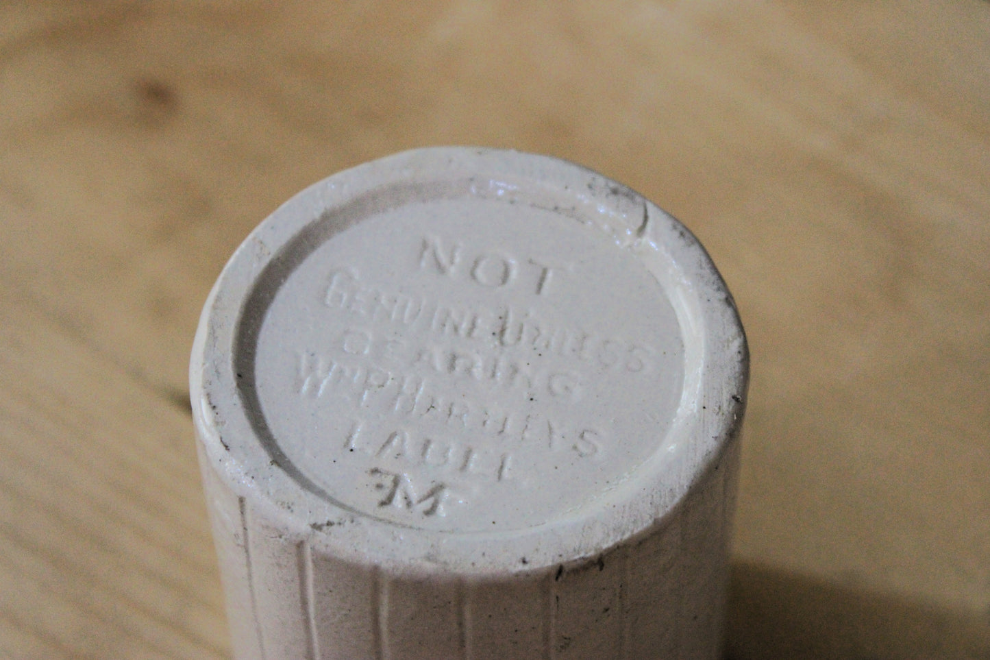 Antique English Ribbed Stoneware Marmalade Jar