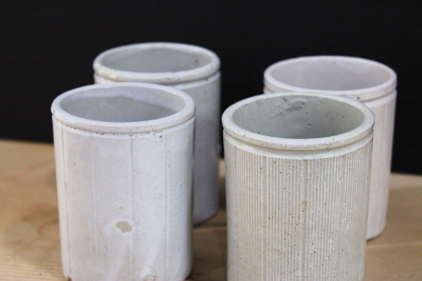 Antique English Ribbed Stoneware Marmalade Jar