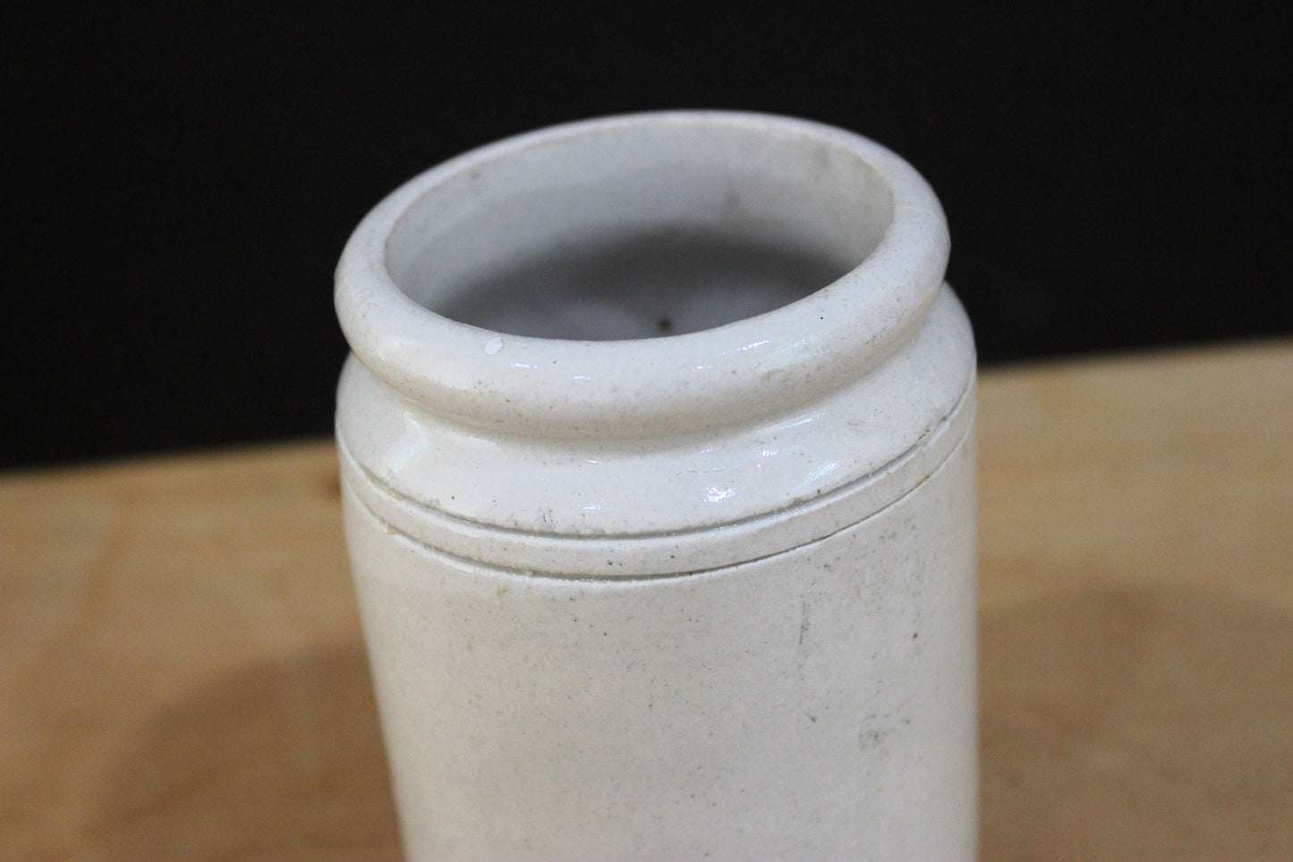 Antique English Stoneware Preserve Jar