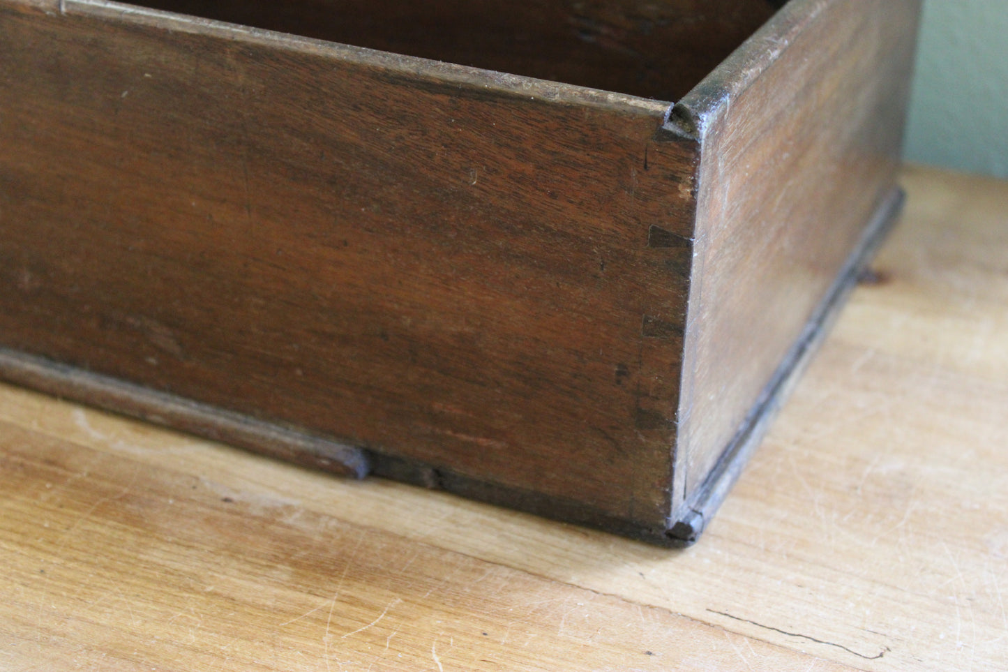 Antique Wooden Cutlery Tray / Utensil Carrier with Handle – 19th Century English