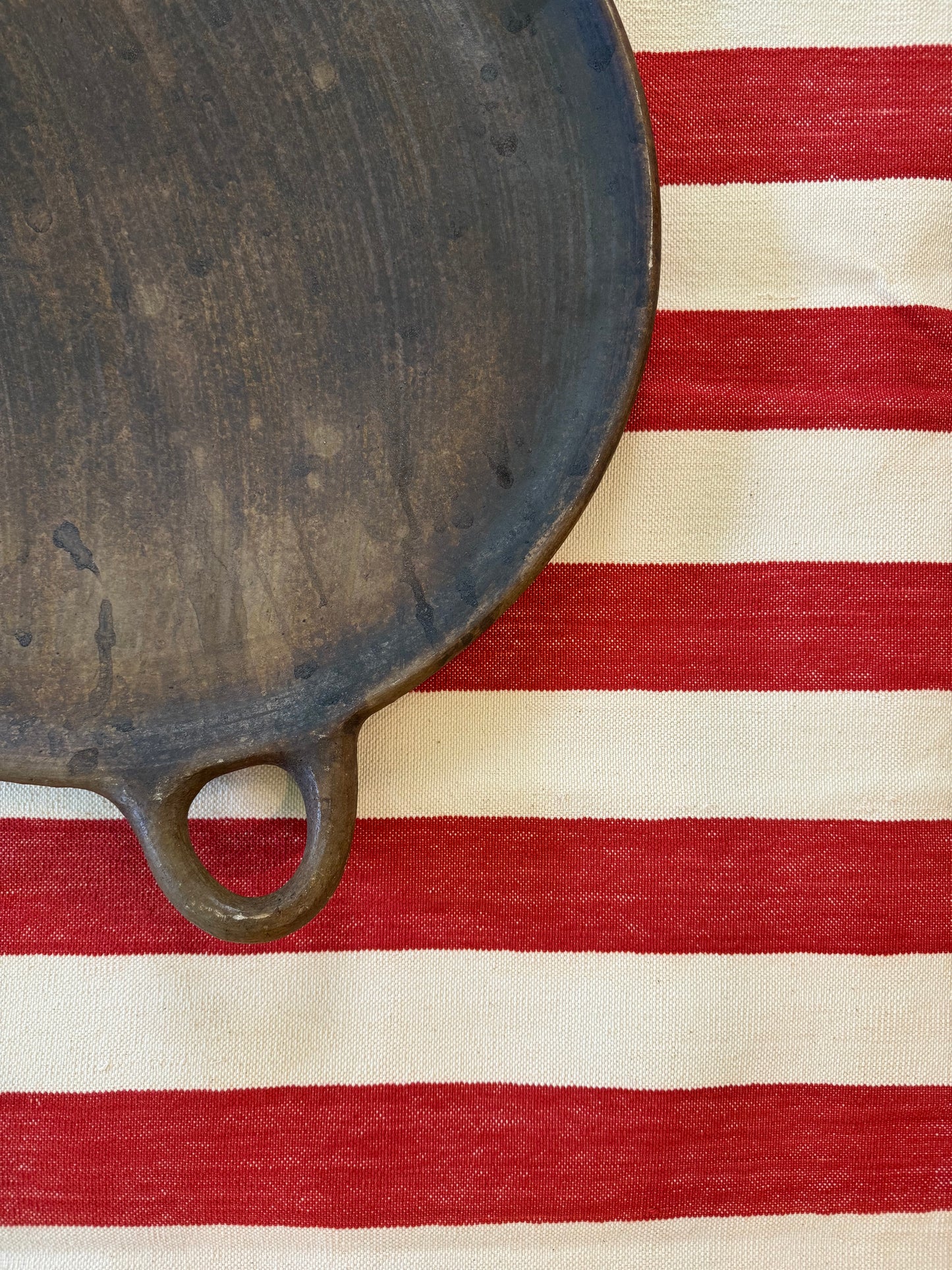 Red and White Stripe Dhurrie