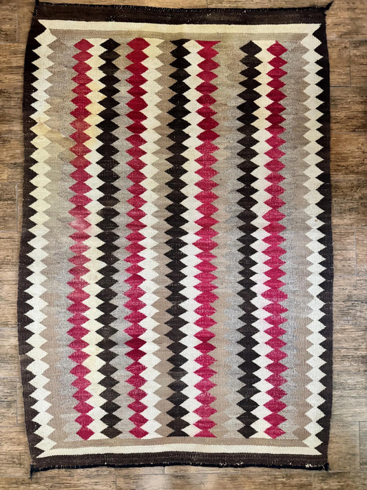 Antique Navajo Transitional Eyedazzler Rug, c. 1910–1918