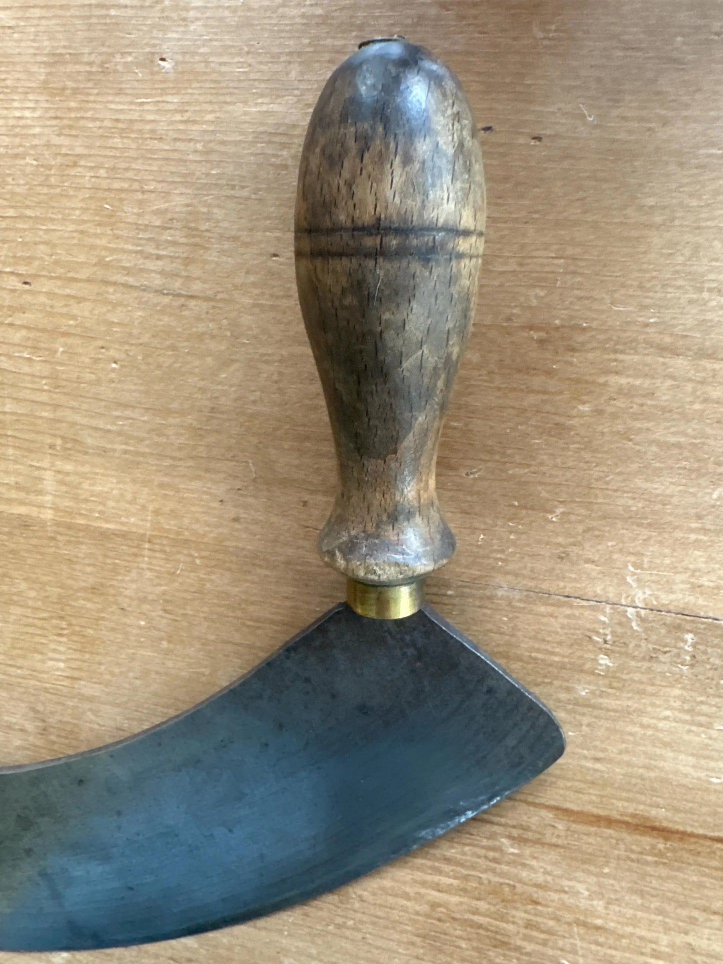 19th Century English Double-Handled Herb Chopper / Mezzaluna, c. 1850–1870